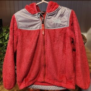 The North Face Scarlet and Charcoal Fleece Jacket